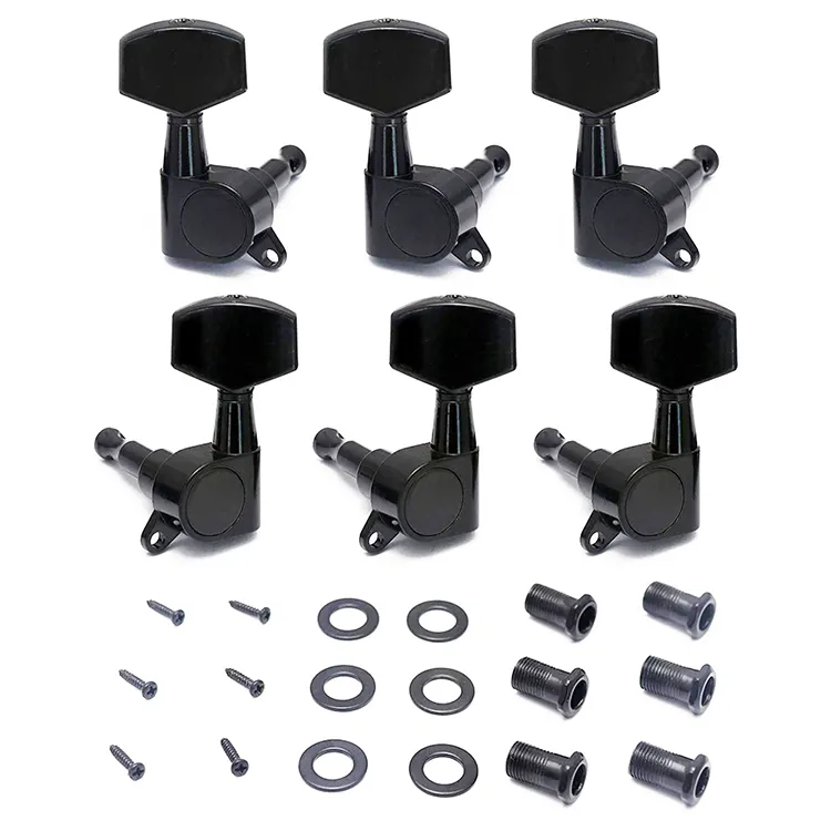 Custom Black 3R3L Guitar Tuning Pegs Tuner Machine Heads tuning peg Guitar machine head Made in China