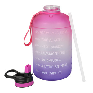 <span class=keywords><strong>2023</strong></span> bouteille d'eau en plastique de sport écologique 64oz/128oz style minimaliste sans BPA avec marque de temps pour le camping et les enfants - Product Image 4