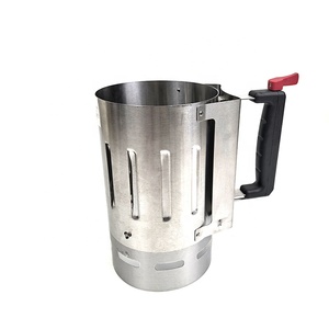 Barils de <span class=keywords><strong>BBQ</strong></span> en acier inoxydable Cheminée de <span class=keywords><strong>d</strong></span>émarrage de charbon de bois de <span class=keywords><strong>BBQ</strong></span> portable avec poignée en PP - Product Image 2