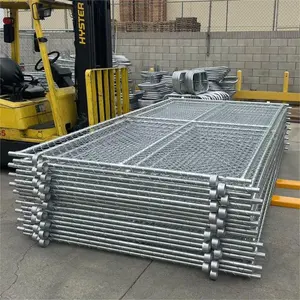 6 'x 10 'galvanizli zincir bağlantı inşaat panelleri geçici çit panelleri olay çit kiralama