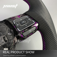 Volant en fibre de carbone forgé sur mesure avec LED pour Volkswagen MK6 Golf GTI R Jetta GLI Scirocco Polo Passat CC 2010-2014