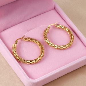 ต่างหูห่วงชุบทอง 18k ขนาดเล็ก แบบต่างหูห่วง สแตนเลส ขายส่ง - Product Image 6