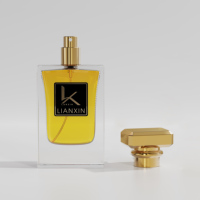 Flacon de parfum carré de luxe de style arabe 30 ml, noir, en verre mat, sérigraphie, écologique et recyclable, idéal pour les voyages