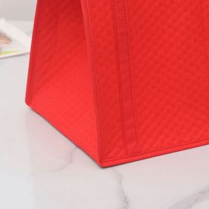 กระเป๋าเก็บความร้อนแบบไม่ทอ พับได้ สำหรับใส่อาหารกลางวัน  กระเป๋าเก็บความเย็นแบบมีซิป พร้อมโลโก้ - Product Image 4