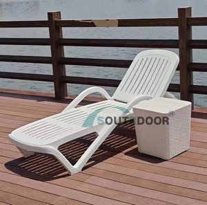 <span class=keywords><strong>Tumbona</strong></span> <span class=keywords><strong>Plegable</strong></span> Portátil de Plástico ABS Blanco para Exteriores, Playa, Piscina, Patio, Hotel, Sala de Estar, Dormitorio, Uso Ecológico, Protección UV - Product Image 5