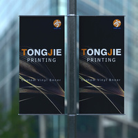 Publicité extérieure verticale en vinyle PVC personnalisé lampadaire bannière pour la promotion bannière de rue personnalisée