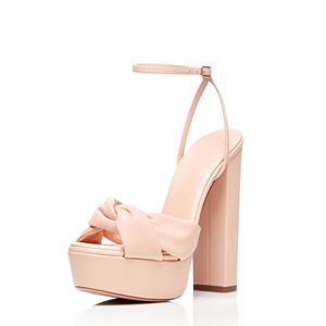 Sexy High Platform Summer Slingback Block <strong>Heel</strong> Shoes Women's Chunky <strong>Heels</strong> <strong>Round</strong> <strong>Toe</strong> Ankle Strap Sandals - Product Image 1