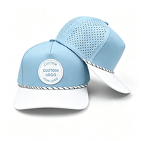 Gorra de Béisbol Impermeable de Secado Rápido Personalizada de Alta Calidad con Ventilación Perforada con Láser, Logotipo Bordado y Letras, Visera Alta