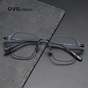 Montura de gafas de titanio puro para hombre, gafas ópticas 2024 para hombre, gafas cuadradas para mujer, montura óptica para miopía, gafas - Product Image 1