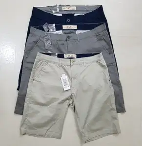 Bermudas de sarga para hombre, pantalones cortos de alta calidad, Material mezclado, venta al por mayor