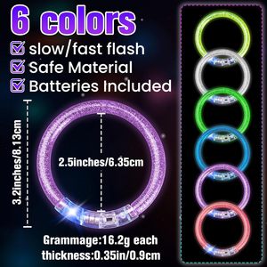 <b>LED</b> Music Bracelet for Party Girls Personalized <b>Name</b> Print in Colored Accessory Favors - Product Image 2