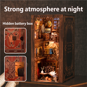 Kit de modèle en bois à monter soi-même pour adultes, puzzle 3D, serre-livres - <span class=keywords><strong>Librairie</strong></span> éternelle, jouet de construction architecturale, haute précision, cadeau anti-stress - Product Image 3