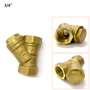 1/2 "3/4" 1 "2" 3 "4" Nữ Inline Y Lưới Lọc Chủ đề Lọc <span class=keywords><strong>Brass</strong></span> Van lọc y hình đồng thau Lọc van - Product Image 3
