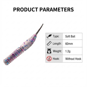 Vente en gros de leurres souples pour la pêche à la <span class=keywords><strong>truite</strong></span> Ajing, 6 cm, lumineux, en forme de racine de roche, en plastique, flottants, avec hameçons pour la pêche en eau douce - Product Image 4