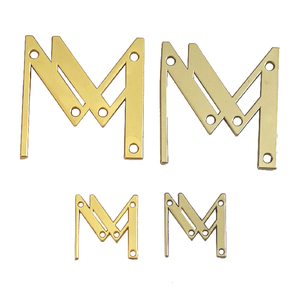 Logo personnalisé en métal personnalisé étiquette marquage à chaud gravure creuse ronde émail rouge couleur a m on avec <span class=keywords><strong>lin</strong></span> pour <span class=keywords><strong>Abaya</strong></span> vêtements canapé - Product Image 4