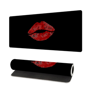Tapis de souris de jeu OEM au design cool, motif lèvres rouges, antidérapant en caoutchouc, tapis de bureau par sublimation, grands tapis de souris pour le bureau et la maison - Product Image 3