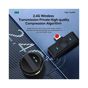 SX21 button magnetic <b>wireless</b> lavalier <b>microphone</b> with noise reduction and monitoring functions, compact and long-lasting - Product Image 5