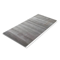 Panneau mural en PVC à grain de bois stratifié, carrelage de plafond en PVC pour faux plafond