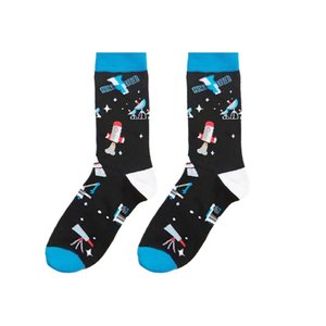 Wowei Mens Funny Chaussettes Crazy Novelty Crew Chaussettes Coton Coloré Confortable Funky Graphic Patterned Space Food Animal Chaussettes - Product Image 5