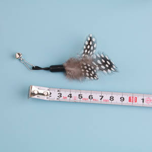 Juguete para Gatos con Mango Metálico, Pluma y Campana, con Cabezal Extraíble y Reemplazable, Resistente - Product Image 5