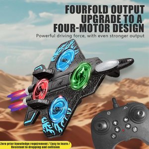 Радиоуправляемый самолет для улицы и дома, 2,4 ГГц, из пенопласта EPP, с LED-подсветкой и функцией удержания высоты - Product Image 4