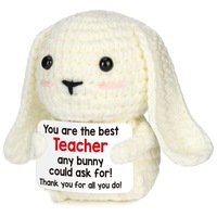 Crochet fait main lapin en peluche doux animal en peluche cadeau pour enfants filles Pâques Graduation anniversaire