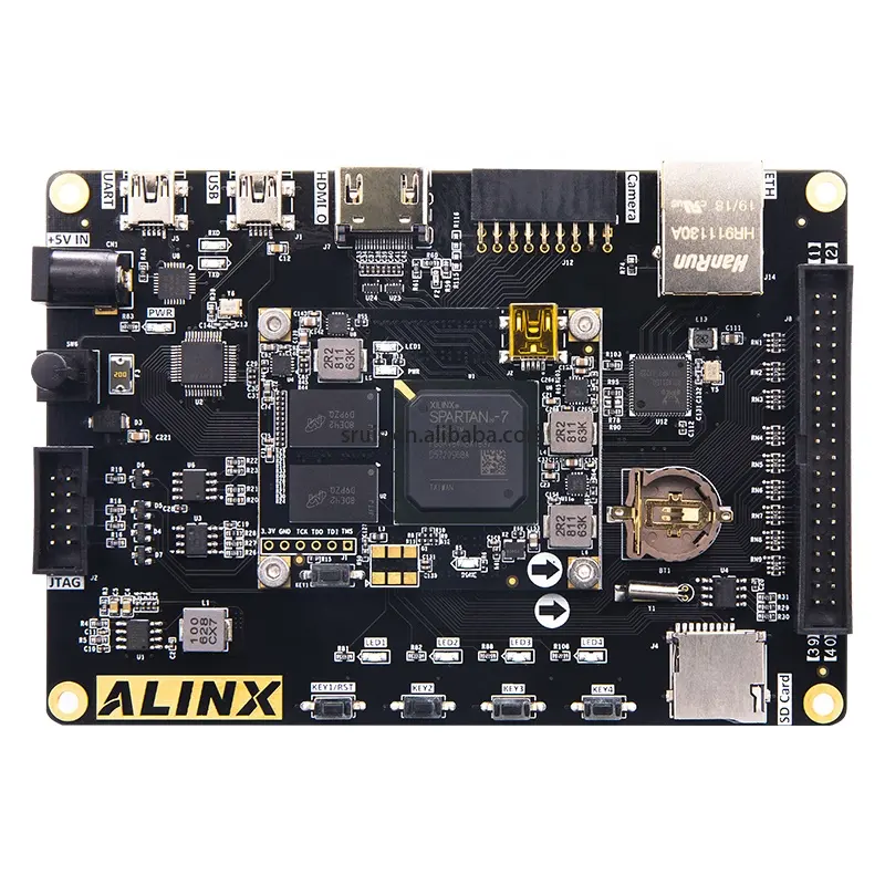 사용자 정의 PCB Alinx XILINX FPGA 블랙 골드 개발 보드 스파르타-7 VIVADO AX7050 XC7S50FGG484 컴패니언 비디오 자습서 pcba des