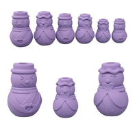 Jouet à mâcher en caoutchouc écologique 5ABONE, durable, en forme de bonhomme de neige, pour chiot, jouet dentaire pour chien, jeu interactif d'entraînement