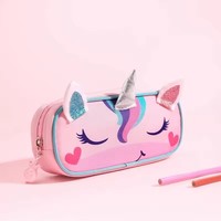 Sac à dos et trousse de papeterie personnalisés OEM/ODM pour enfants, motif licorne fantaisie, rose arc-en-ciel, pour filles, service de marque privée