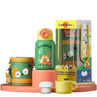 Gobelet isotherme pour enfants en acier inoxydable 316, 450 ml, à double paroi, thermos portable, design mignon pour l'école et les activités de plein air