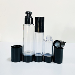 Em estoque 15ml 30ml 50ml 80ml 100ml 120ml Preto para PP Airless Pump Garrafa com bomba Pulverizador para Liquid Cosmetics Lotion Serum - Product Image 2