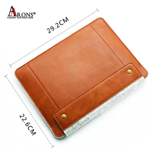 Étui pour tablette en cuir véritable marron Aaron, design tendance en feutre de laine, <span class=keywords><strong>protection</strong></span> antichoc, vente chaude, directement de l'usine, pour <span class=keywords><strong>iPad</strong></span> - Product Image 2