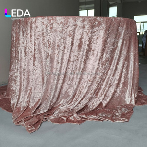 LEDA Hot Selling Wedding <b>Table</b> Decoration Diamond Velvet <b>Table</b> <b>Cloth</b> Fabric Cover for Wedding Party Banquet Decor - Product Image 4