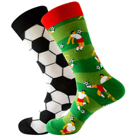 Chaussettes décontractées en coton pour hommes personnalisées en gros Chaussettes tendance à pois en jacquard pour le football