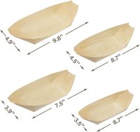 Mini Assiettes de Bateau à Sushi Jetables en Bois Bol de Récipient Alimentaire Plateau de Service Vaisselle Traiteur Outils de Sushi