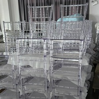Chaises Chiavari Transparente en Résine Acrylique de Luxe, en Cristal, pour Hôtels, Mariages, Banquets, Fêtes et Événements, Vente en Gros