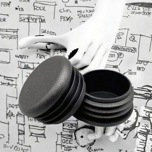 פקקי קצה עגולים מפלסטיק 36 מ\\\"מ לצינור פלדה / 35 פקקי קצה עגולים לצינור, תוספות צינור, פקקי קצה לצינור - Product Image 3