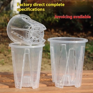 Ventes directes d'usine 3.5 4 5.5 pouces d'épaisseur en plastique Transparent circulaire papillon orchidée respiration fente jardin plante orchidée bassin - Product Image 6