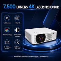 Proyector Láser 4K de 7500 Lúmenes OEM ODM con Opciones de Tiro Estándar y Tiro Corto