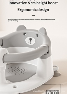 Asiento de Baño Portátil de Plástico para Bebés, Silla para Sentarse para Bebés de 3 Meses o Más, Accesorio Imprescindible para la Hora del Baño - Product Image 5