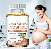 Capsules de Myo & D-Chiro Inositol, Soutien Hormonal et Ovarien, Complément Alimentaire Végétalien pour Femmes, Marque Privée OEM