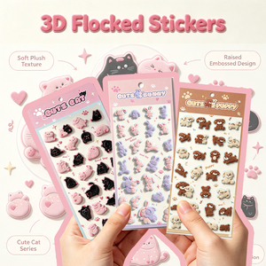 Dessert Elephant Cartoon Adhesive Stickers PVC <b>Gloss</b> Lamination Home Decoration Sticker Sheets - Product Image 6