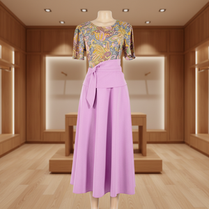 En stock – <span class=keywords><strong>Robe</strong></span> longue trapèze en mousseline <span class=keywords><strong>de</strong></span> soie pour femme, imprimé floral, idéale pour soirée, <span class=keywords><strong>demoiselle</strong></span> <span class=keywords><strong>d</strong></span>'<span class=keywords><strong>honneur</strong></span>, bal <span class=keywords><strong>de</strong></span> promo, plage, mariage – Taille XL - Product Image 3