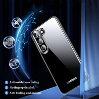 Ensemble d'accessoires 3 en 1 pour Samsung Galaxy S24 Ultra TPU Phone Case Protecteur d'écran en verre trempé pour objectif d'appareil photo
