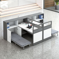 Poste de travail modulaire moderne avec lit et cloison pour bureau en immeuble de bureaux