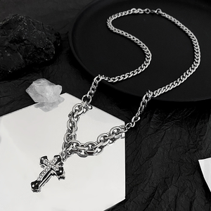 Nuevo Collar de <span class=keywords><strong>Cadena</strong></span> Hip Hop Creativo y Moderno para Hombre, Venta Caliente, Conjunto de Joyería Simple, Collares con Colgante de Moda, Venta al Por Mayor - Product Image 5