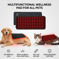 Tapis de luminothérapie rouge pour animaux de compagnie, chiens et chats, coussin LED flexible, 120 LED, tapis de luminothérapie rouge