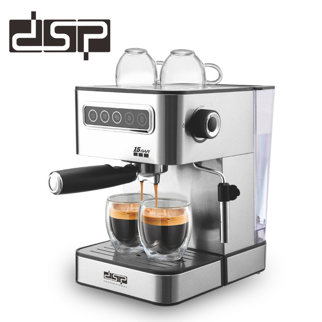 DSP Electric Professional Multi-function Fully Automatic 15 BAR Stainless Steel Espresso Coffee Machine Milk Frother Household