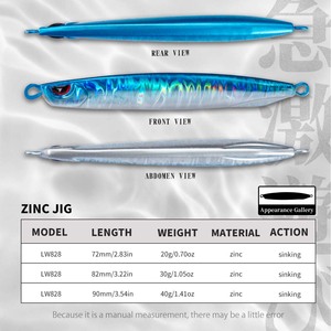 Señuelo de Pesca Hunthouse, 20g 30g 40g, Hundimiento, Largo Alcance, Jigging, Agua Salada, Metal, para Atún, Pez Rey, <span class=keywords><strong>Seriola</strong></span> - Product Image 3