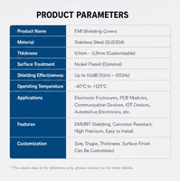 Fournisseur direct d'usine, profilés en aluminium, accessoires de châssis, cadre de protection antistatique contre les radiations EMI pour circuits imprimés et couvercle de protection pour circuits imprimés